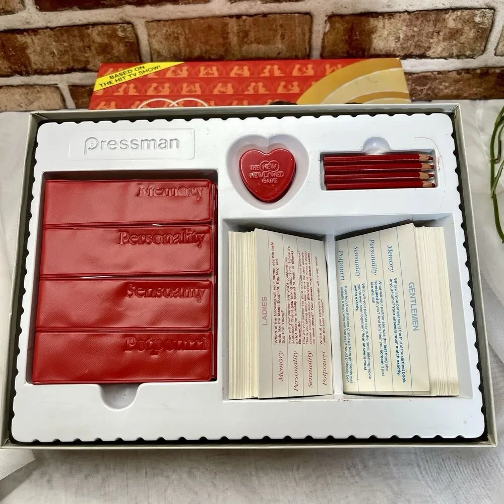 Vtg 1986 The New Newlywed Game Pressman Board Game TV Show Party, Complete, Used